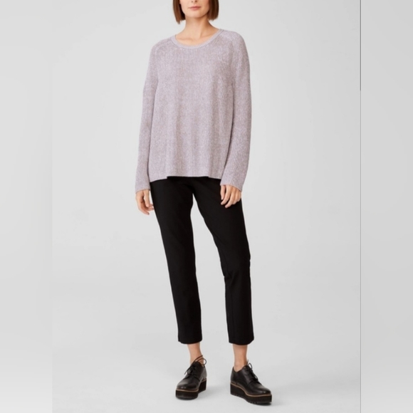 Eileen Fisher Peruvian Organic Cotton Blend Crew Neck Sweater Top - Picture 3 of 13
